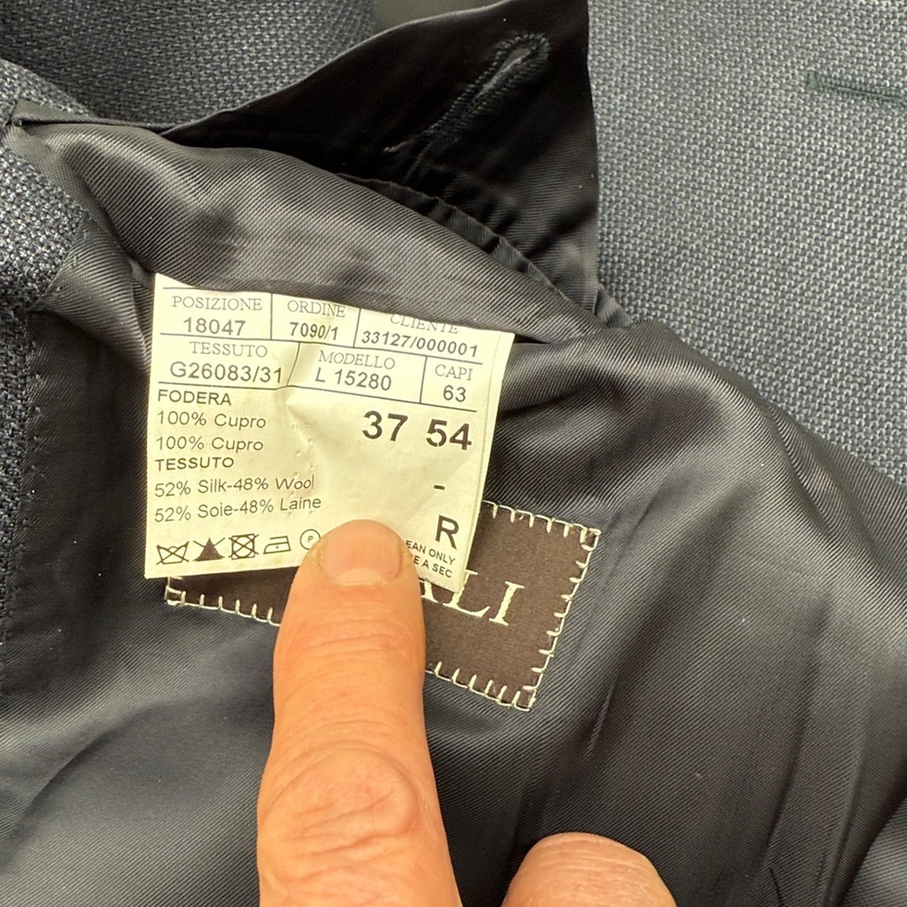 Canali dark Navy Textured Blazer - Picture 5 of 7